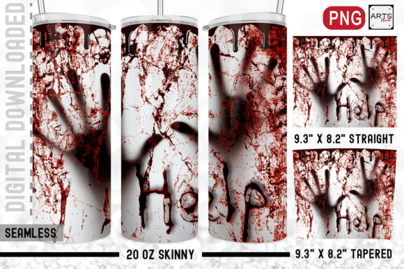 Bloody Halloween 20oz Skinny Sublimation