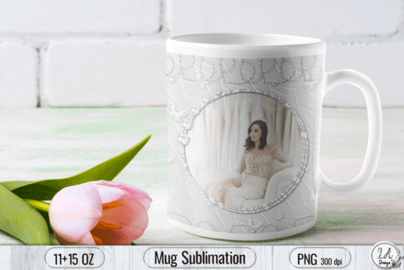 Butterfly Photo Mug Sublimation Silver Graphics 2