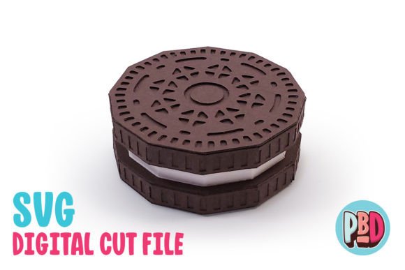 Cookie 3D Papercraft Shapes 3D SVG Craft By paperbeatsdynamite