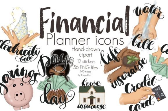 Financial Planner Icons Clipart