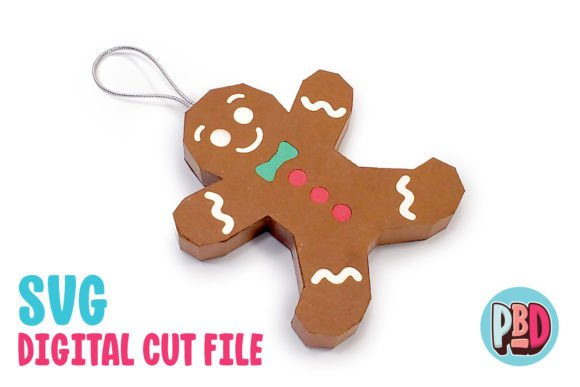 Gingerbread Man 3d Paper Ornament Graphics
