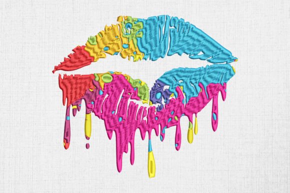 LGBT Rainbow Lip Gay Pride