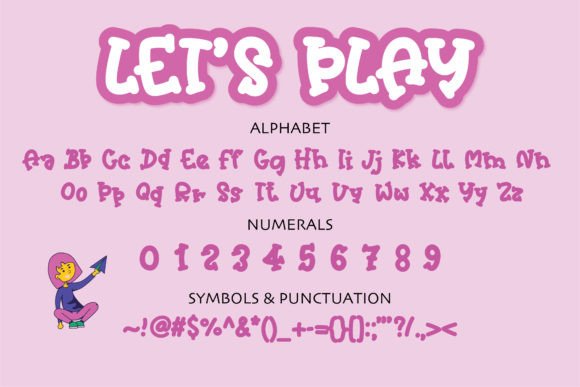 Let's Play Font PNG with transparent background - Preview 1