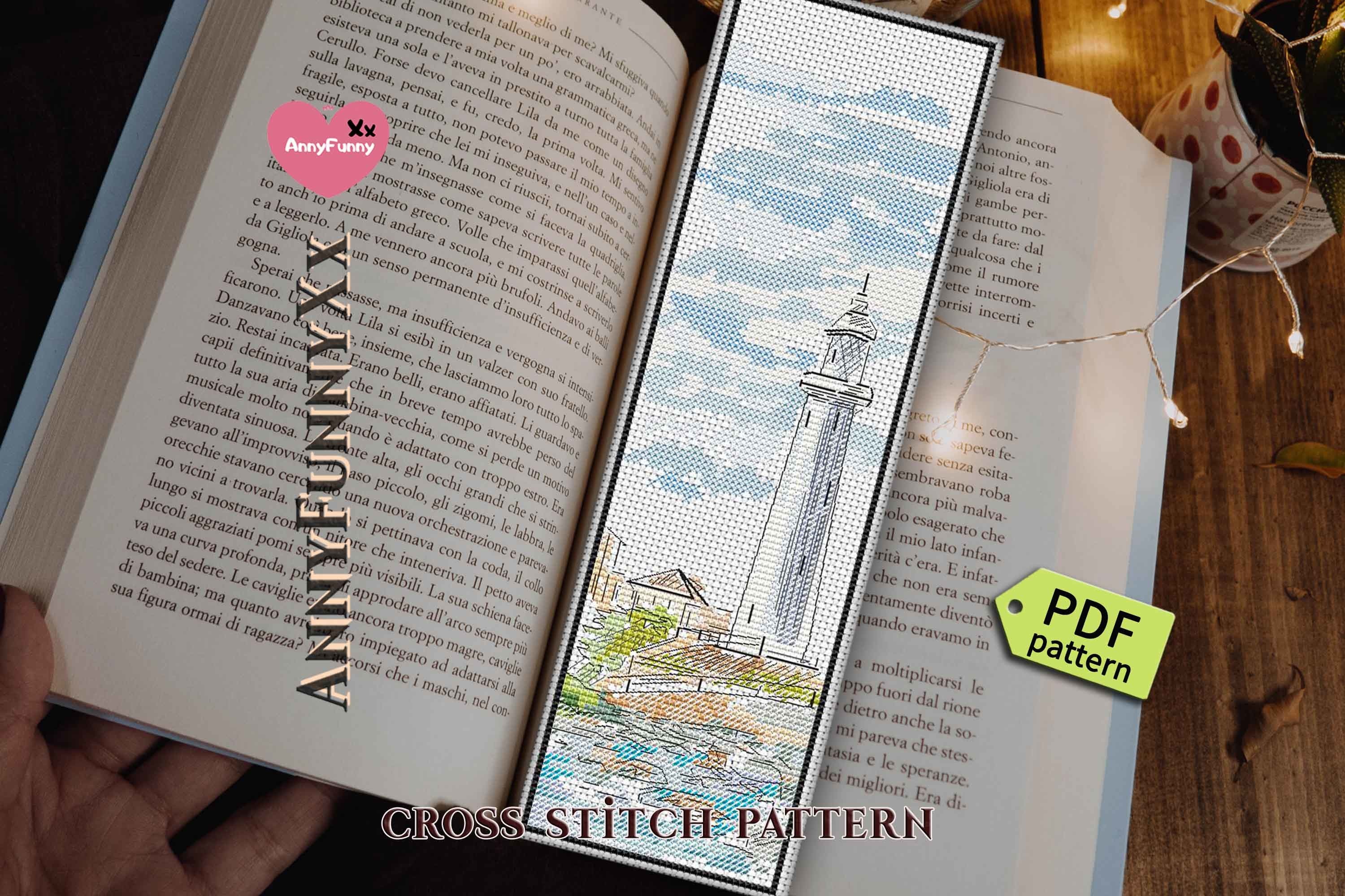 Lighthouse Bookmark Cross Stitch Pattern