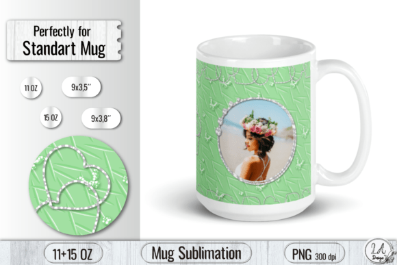 Lime Butterfly Photo Mug Wrap Design Graphics 3