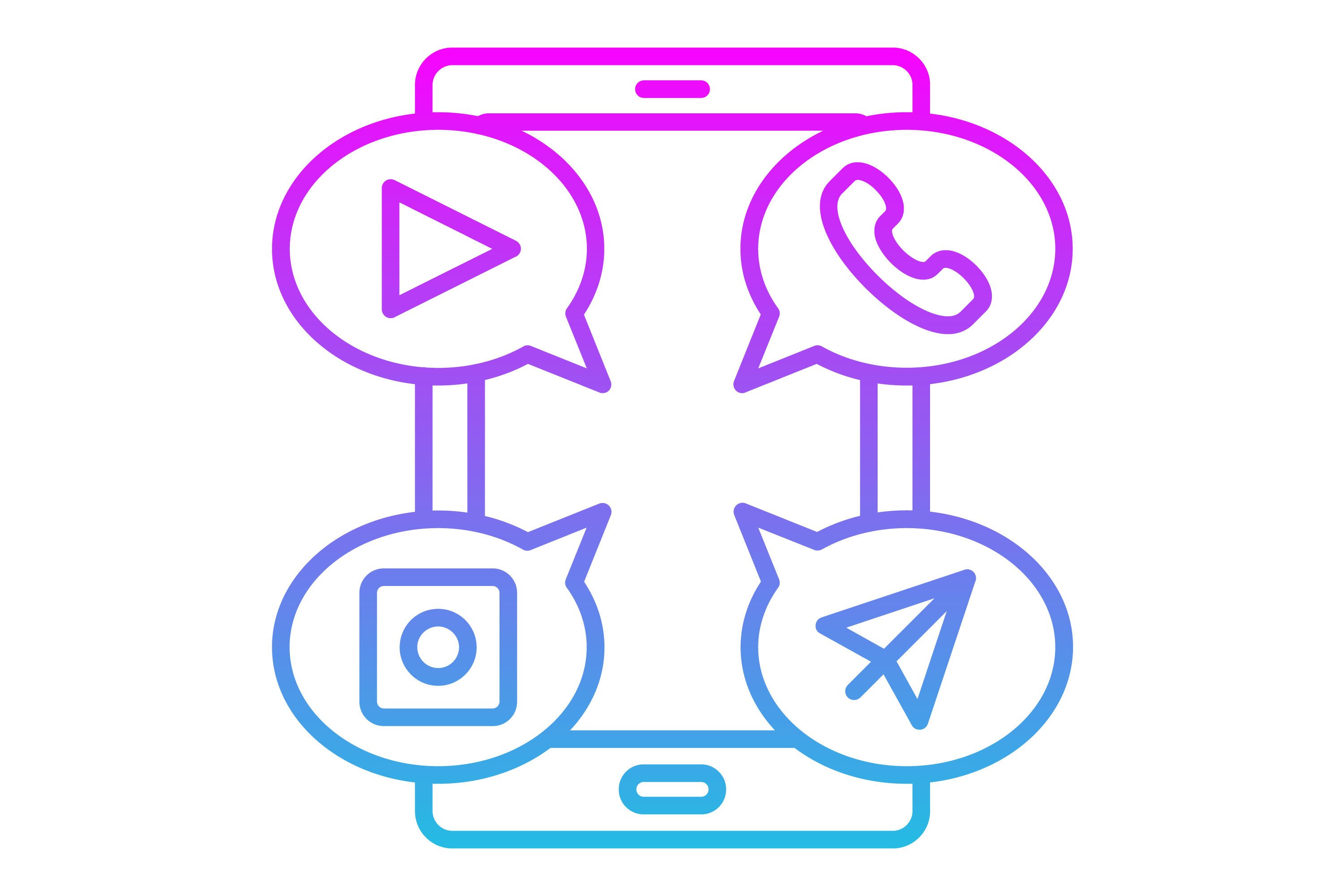 Social Media Line Gradient Icon Graphic by Maan Icons · Creative Fabrica