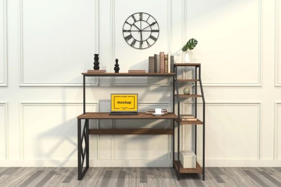 Workstation Frame & Screen Mockup Graphic Frames & Posters By Microstock