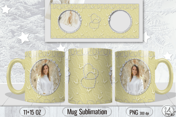 Yellow Butterfly Photo Mug Sublimation Graphics