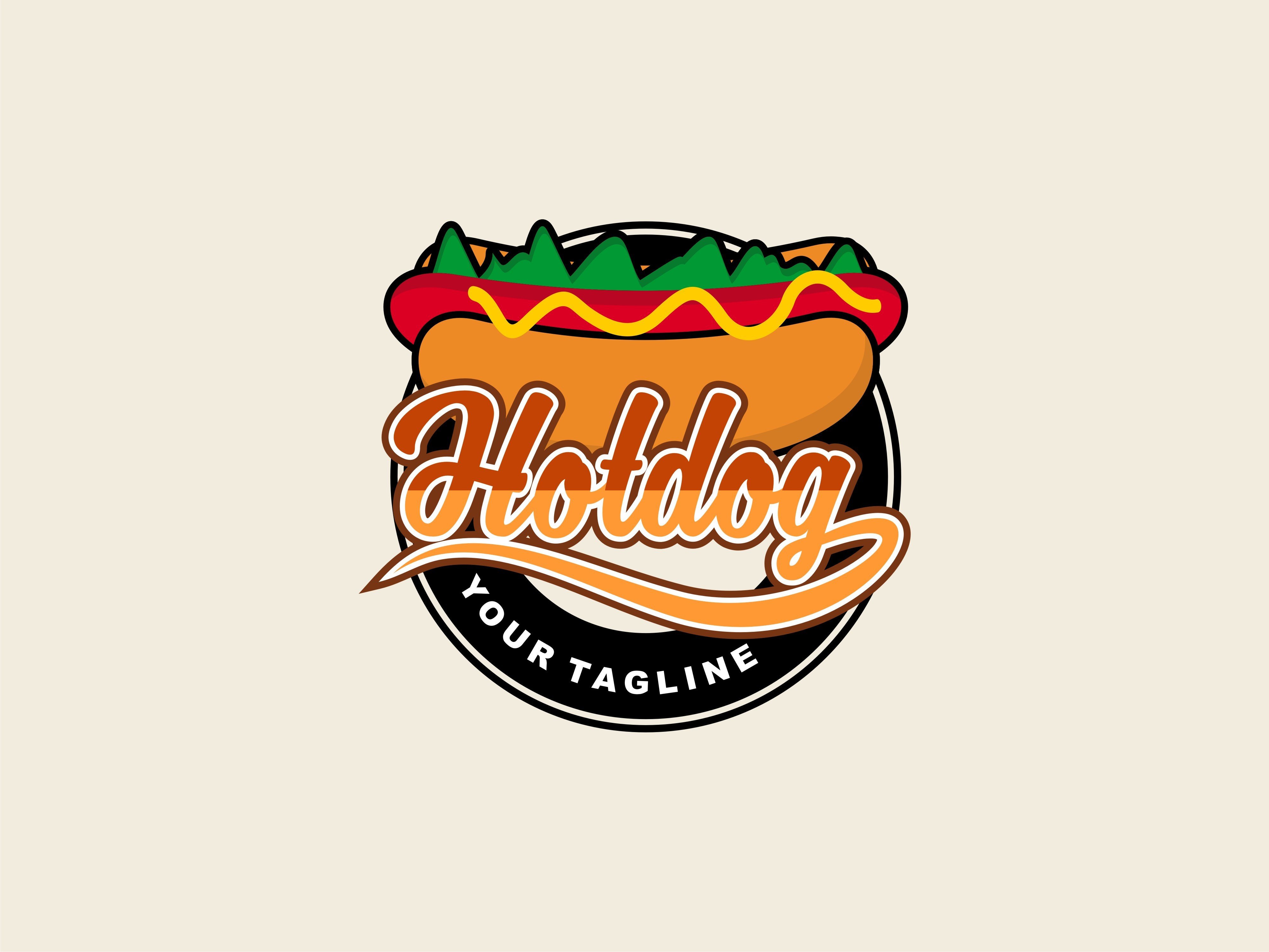 Hot Dog Vector Logo Design