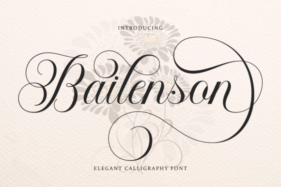 Bailenson signature font