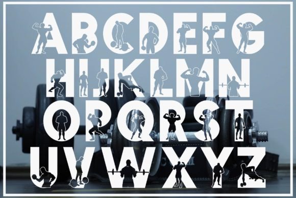 Gym Font PNG with transparent background - Preview 1