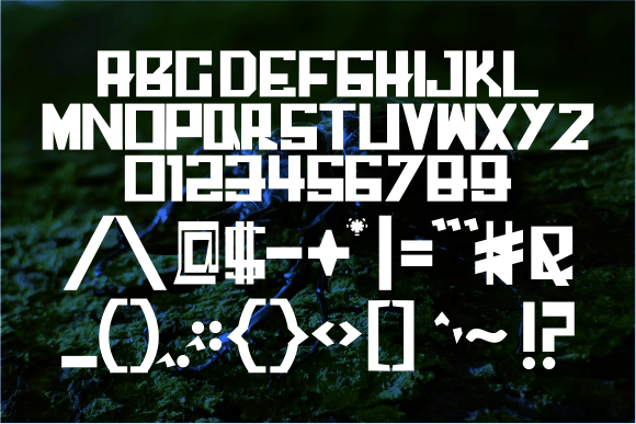 Horn Beetle Font PNG with transparent background - Preview 1