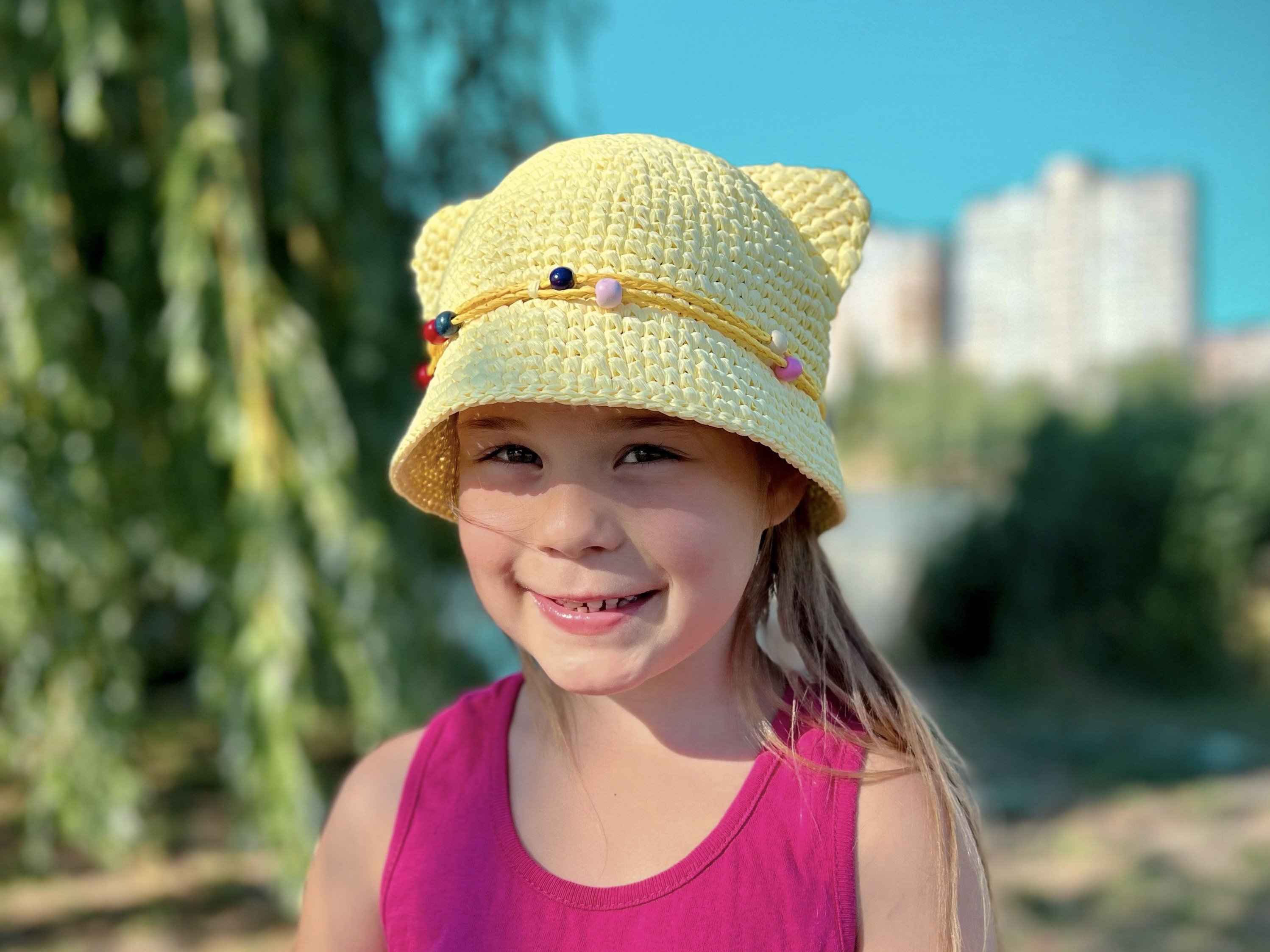 Kid Bucket Hat with Ears Crochet Pattern