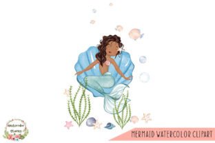 Mermaid Watercolor Clipart Graphic by Watercolor Stories · Creative Fabrica