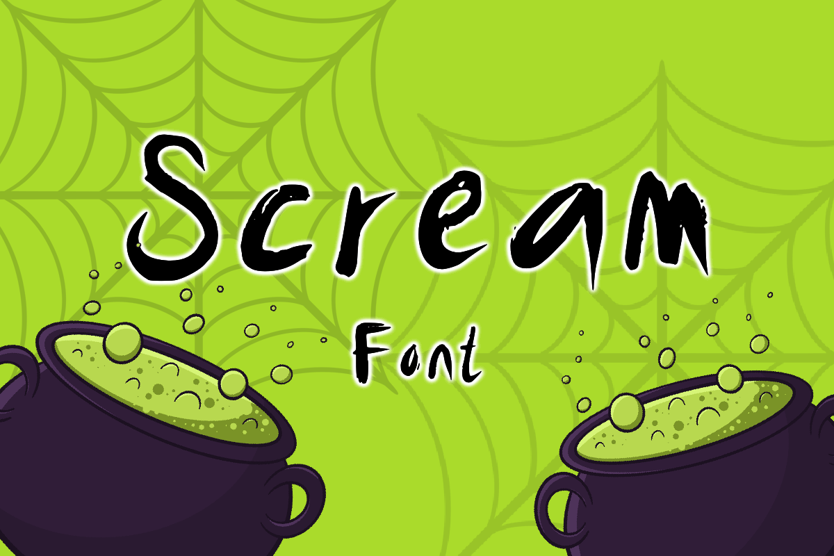 Scream preview: handwritten scratchy horror font