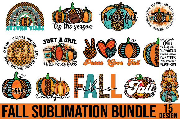 Fall Sublimation Design Bundle Graphic by ABStore · Creative Fabrica