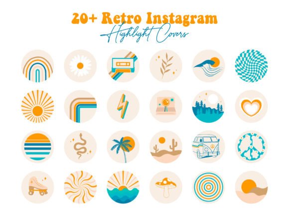 20+ Retro Instagram Highlight Covers