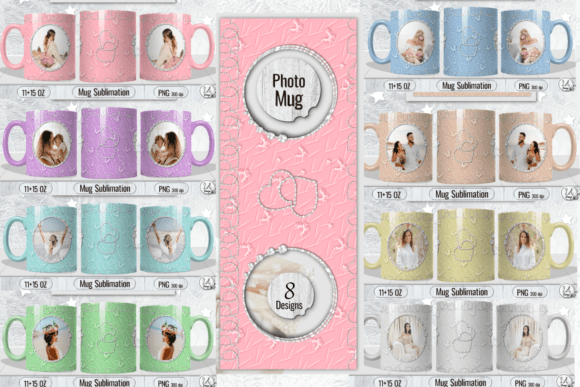 Butterfly Photo Mug Wrap Designs 8 Png Graphics