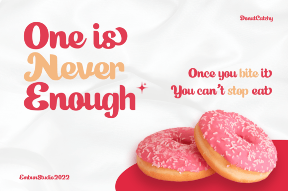 Donut Catchy Font PNG with transparent background - Preview 1