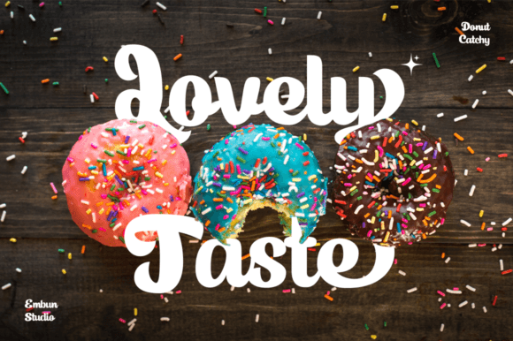 Donut Catchy Font PNG with transparent background - Preview 2