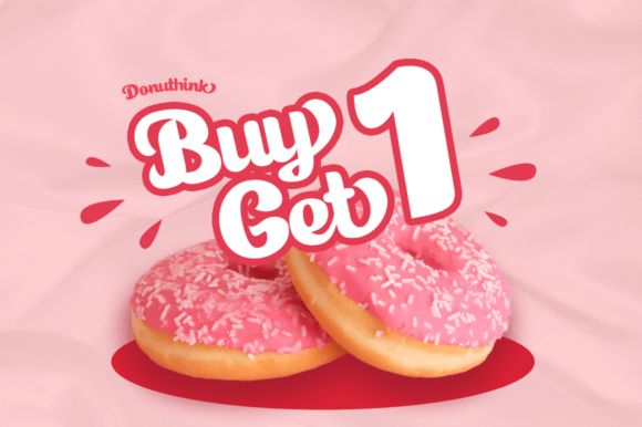 Donut Catchy Font - Preview 4
