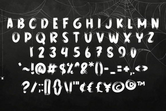 Horror Vintage Font PNG with transparent background - Preview 3