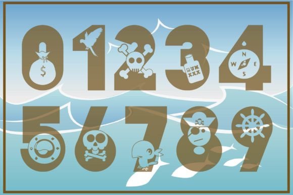Little Pirate Font PNG with transparent background - Preview 2