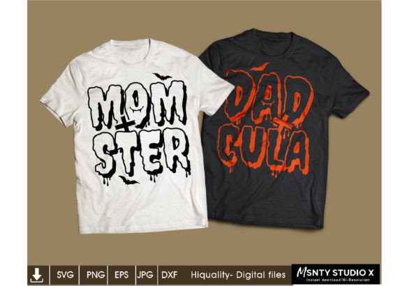 Preview of Momster SVG, Dadcula SVG,Halloween Svg T-shirt, sticker, and sublimation design