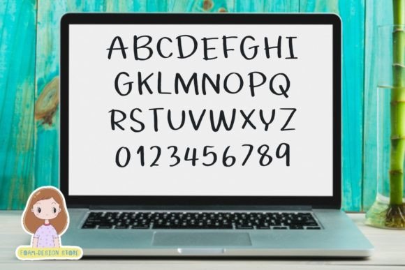 Pen Marker Font PNG with transparent background - Preview 1