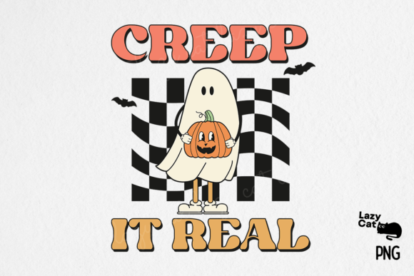 Retro Cute Halloween PNG Sublimation Graphic by Lazy Cat · Creative Fabrica