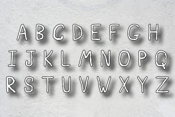 Scratched Letra Font PNG with transparent background - Preview 1