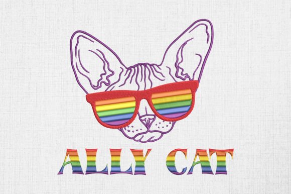 Ally Cat Sunglasses Gay Pride LGBTQ