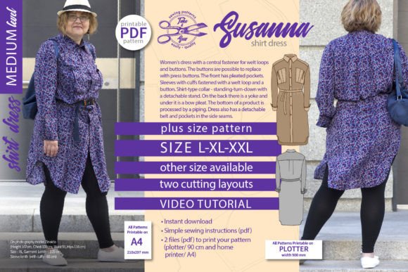Dress Shirt Sewing Pattern Susanna