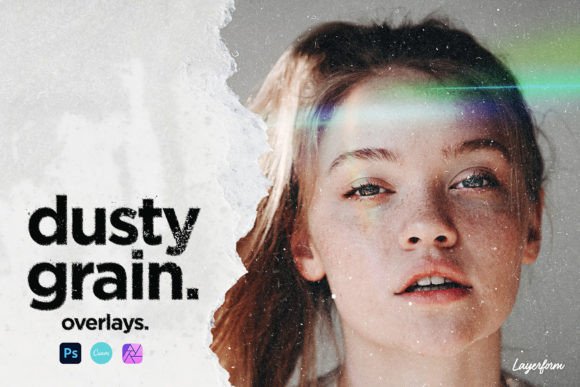 Dusty Grain Photo Overlay Textures Pack