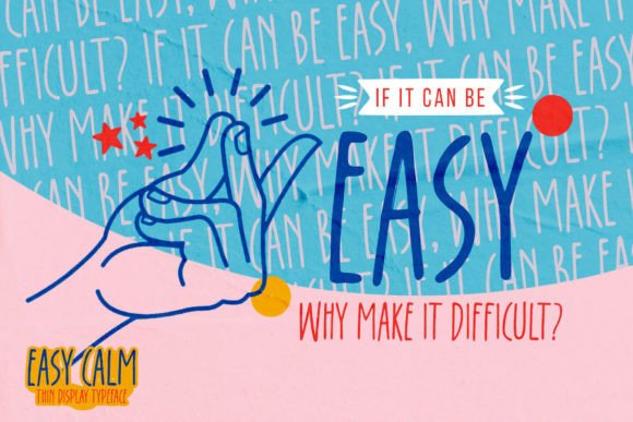 Easy Calm Font PNG with transparent background - Preview 1