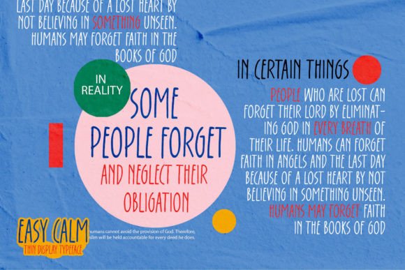 Easy Calm Font PNG with transparent background - Preview 2