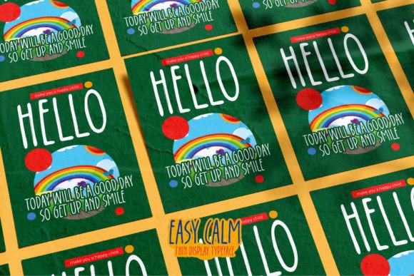 Easy Calm Font PNG with transparent background - Preview 3