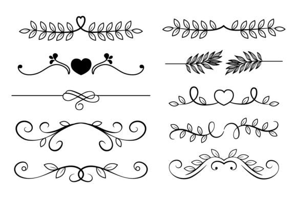 Flourish, Swoosh, Wedding Decorative
