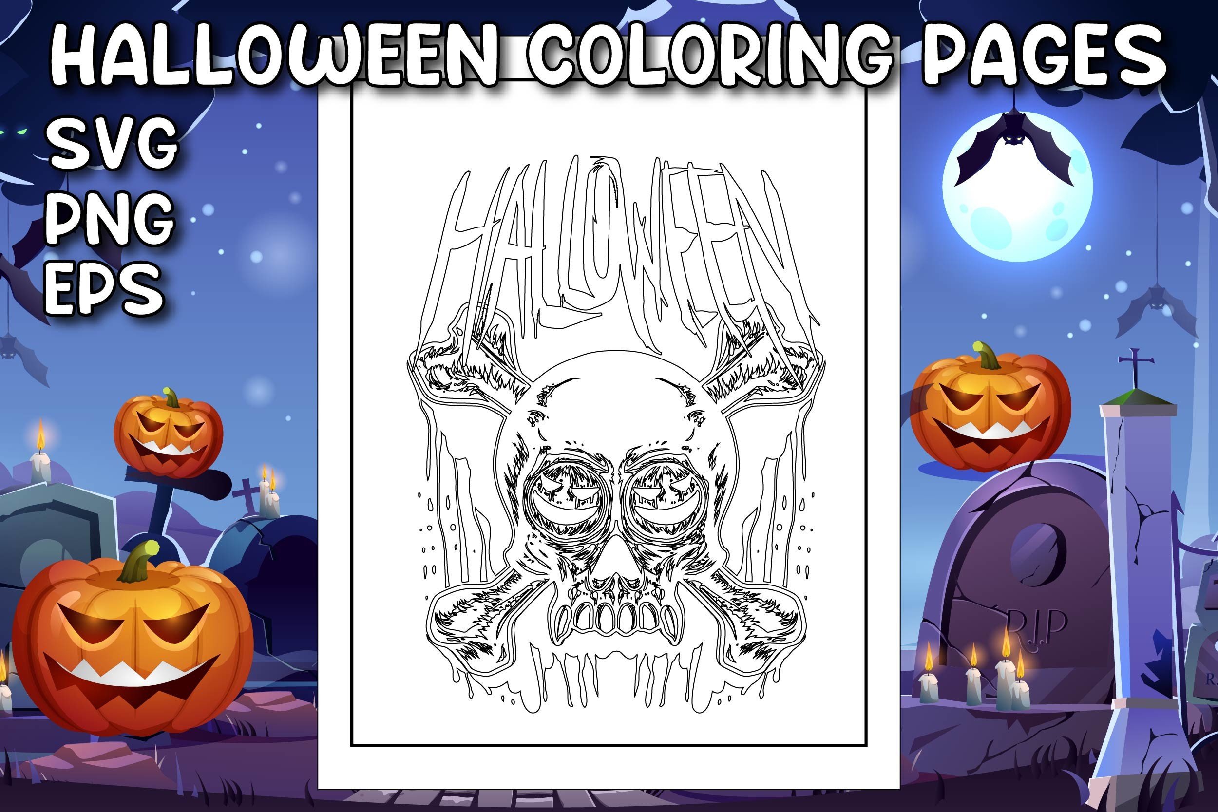 Halloween Coloring Pages Graphic by Nandi Store · Creative Fabrica