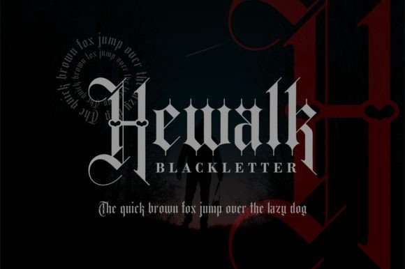 Hewalk Font PNG with transparent background - Preview 1