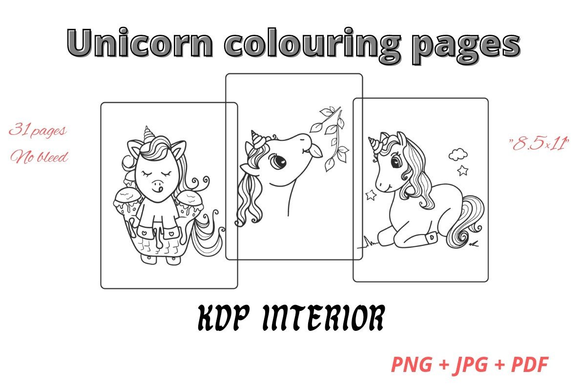 Kids Unicorn Colouring Pages Graphic by Design is an art · Creative Fabrica