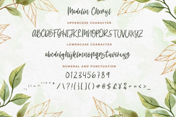 Madelin Cheryl Font PNG with transparent background - Preview 3