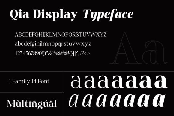 Qia Display Font PNG with transparent background - Preview 5