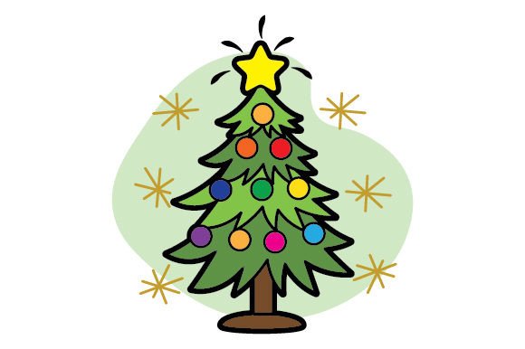Christmas Tree Cartoon Style Christmas Craft Cut File By Creative Fabrica Crafts