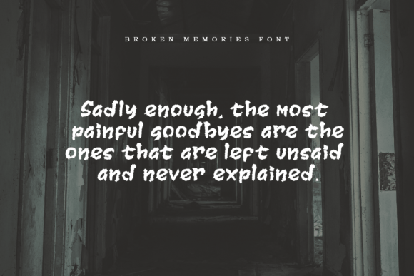 Broken Memories Font - Preview 2