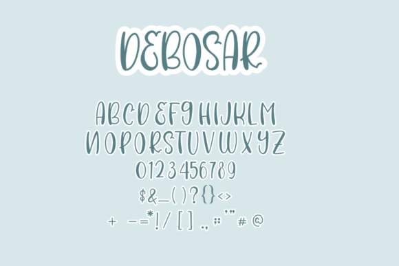 Debosar Font PNG with transparent background - Preview 2