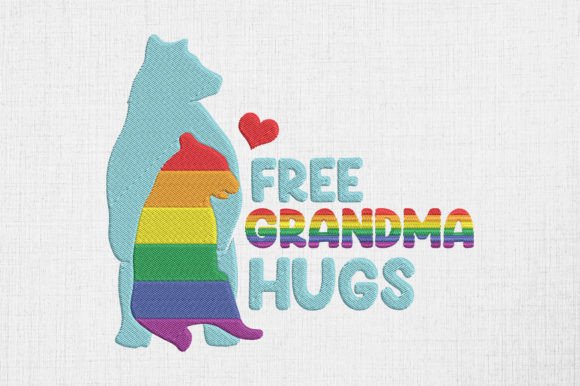 Grandma Hugs Rainbow Bear LGBTQ