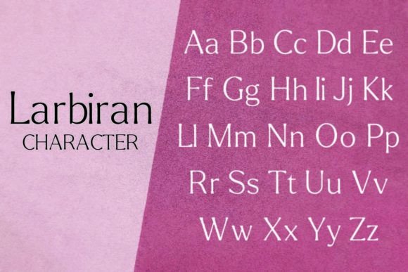 Larbiran Thin Font PNG with transparent background - Preview 2