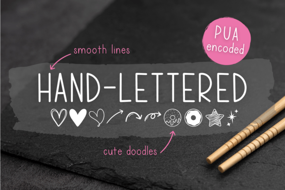 Lazy Sushi Font PNG with transparent background - Preview 1
