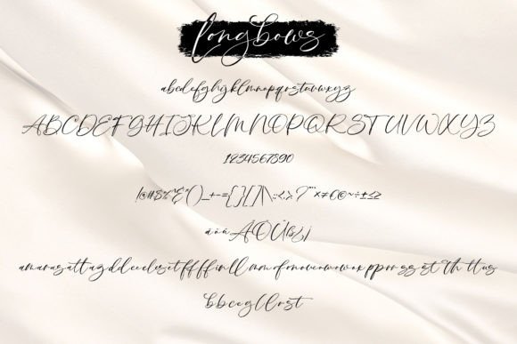 Longbows Font PNG with transparent background - Preview 4